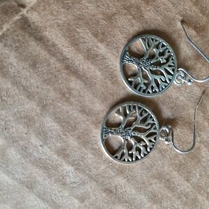 Intricate Silver Tree Earrings
